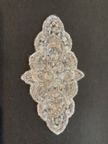 Crystal Motif with Pearl & Bead Detail. 12cm x 6cm sold as singles