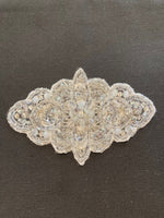 Crystal Motif with Pearl & Bead Detail. 12cm x 6cm sold as singles