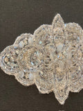 Crystal Motif with Pearl & Bead Detail. 12cm x 6cm sold as singles