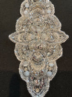 Crystal Motif with Pearl & Bead Detail. 12cm x 6cm sold as singles