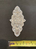 Crystal Motif with Pearl & Bead Detail. 12cm x 6cm sold as singles