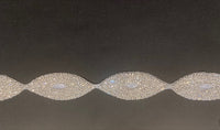 Crystal Oval Edging, 4.5cm Max width