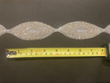 Crystal Oval Edging, 4.5cm Max width