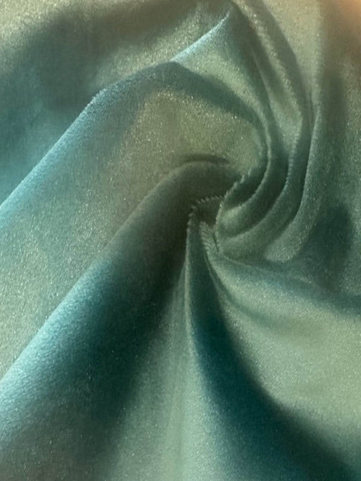 Teal Soft Handle Fluid Drape Velvet