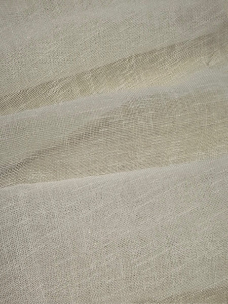 Ivory Open Weave Slubbed Linen, Muslin Like