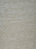 White Flower Broderie Anglaise in Diamond Pattern