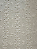 White Daisy Broderie Anglaise Running Along the Fabric