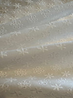 White Star Embroidery & Flower Broderie Anglaise Cotton