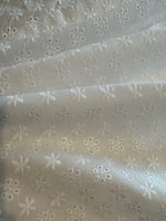 White Star Embroidery & Flower Broderie Anglaise Cotton