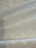 White Embroidered Zig Zag Broderie Anglaise