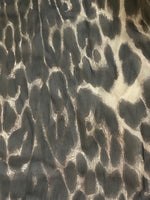 Brown Animal Print on Yoryu Silk Chiffon