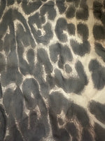 Brown Animal Print on Yoryu Silk Chiffon