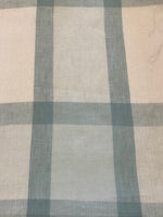 Large Mint Check on Open Weave Linen