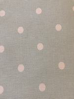 White Spot on Pastel Aqua Cotton Furnishing