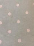 White Spot on Pastel Aqua Cotton Furnishing