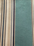 Caribbean Green Stripe on Herringbone Weave (stripes run along the fabric)