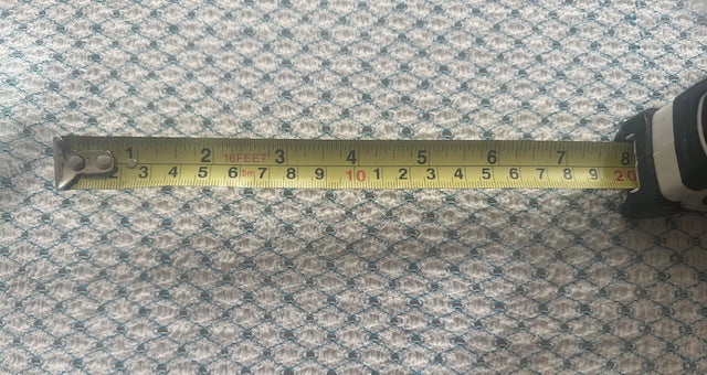 Turquoise Trellis with Stretch. Airtex Fabric