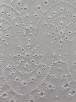 White Arched & Snowflake Cotton Broderie Anglais