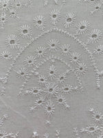 White Arched & Snowflake Cotton Broderie Anglais