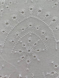 White Arched & Snowflake Cotton Broderie Anglais