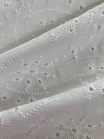 White Arched & Snowflake Cotton Broderie Anglais