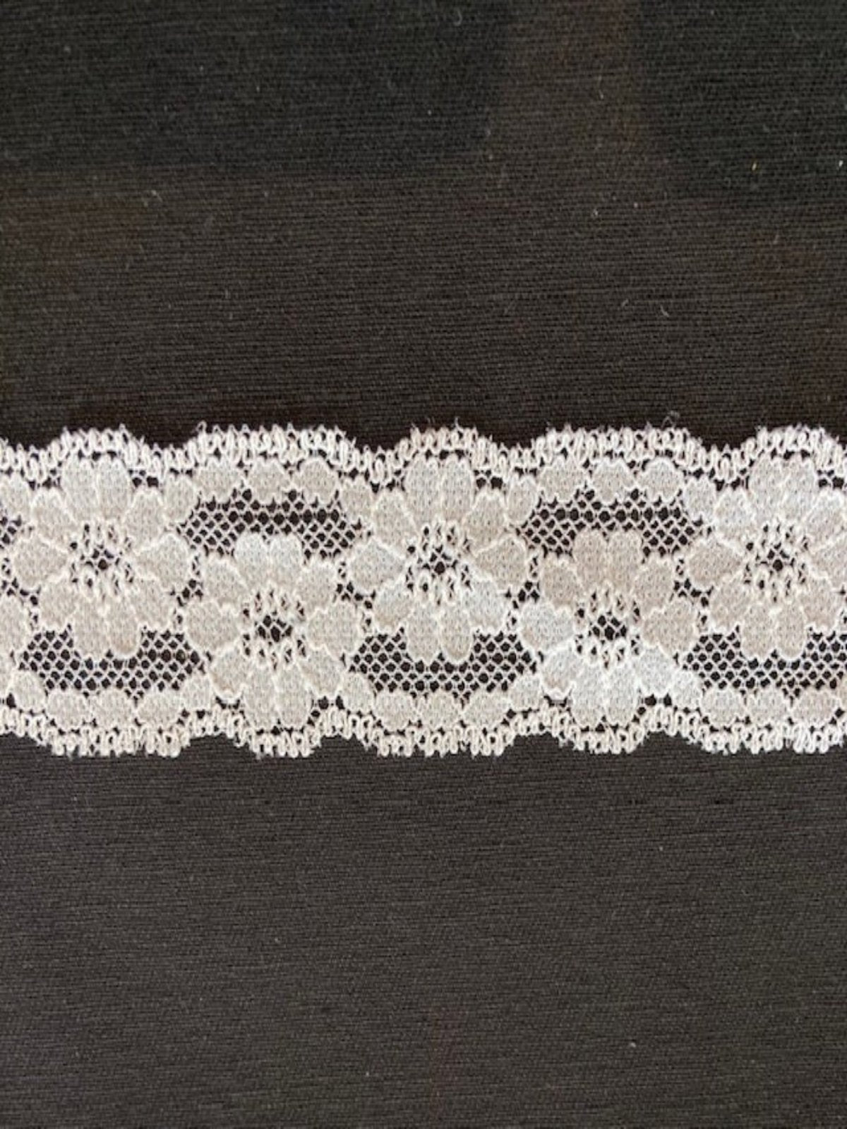 White Flower Chantilly Lace Trim with some Stretch