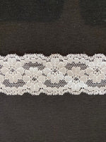 White Flower Chantilly Lace Trim with some Stretch