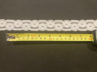 White Flower Chantilly Lace Trim with some Stretch