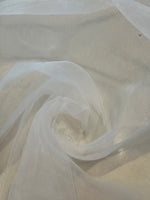 Swarovski Irridescent Crystals on White Matt Organza