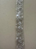 Crystal Beaded & Sequin Wave Edging 3cm Wide