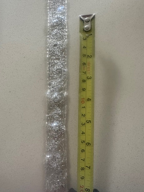 Crystal Beaded & Sequin Wave Edging 3cm Wide