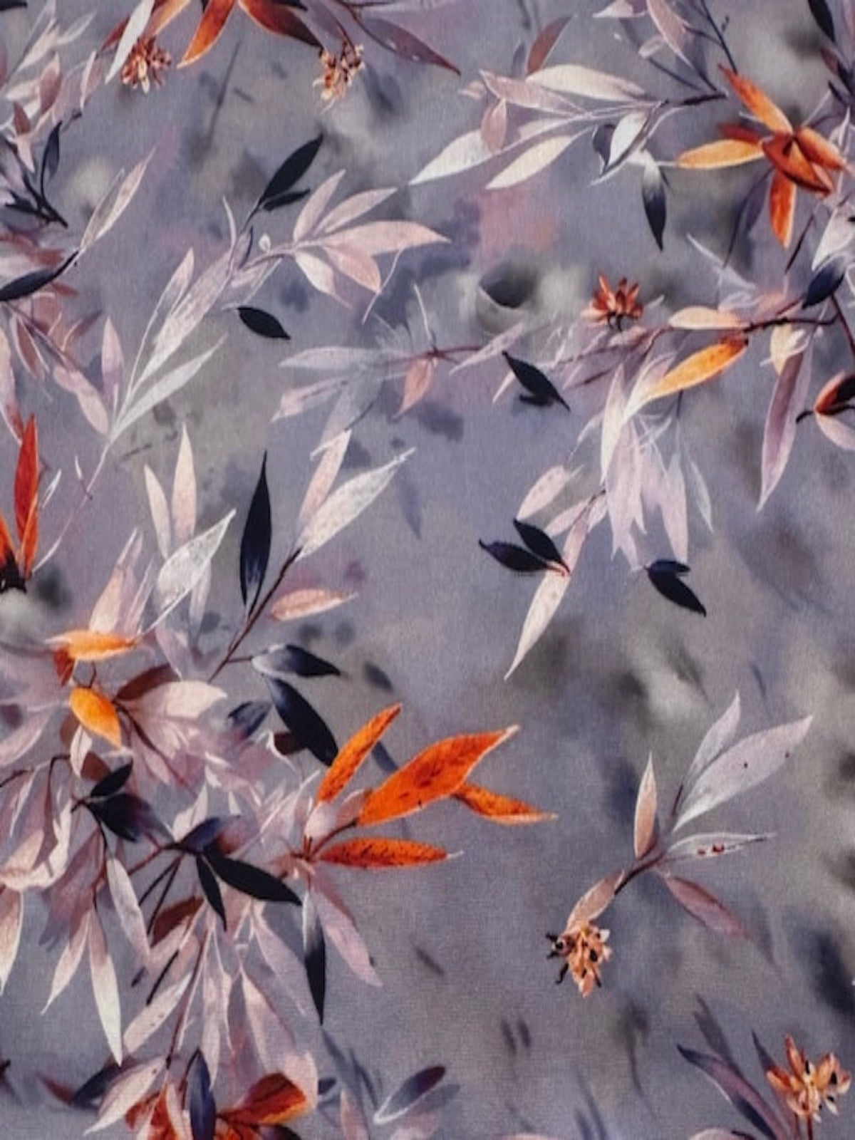 Orange on Lilac Soft Handle Viscose