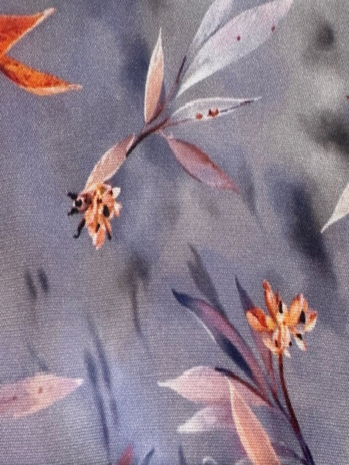 Orange on Lilac Soft Handle Viscose