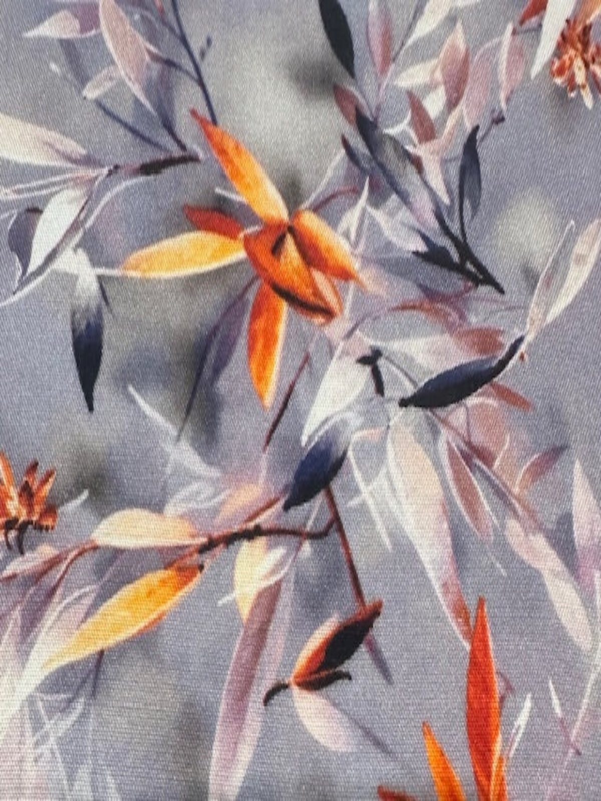 Orange on Lilac Soft Handle Viscose