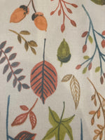 Multi Autumn Leaves & Seeds on PVC Coated Cotton