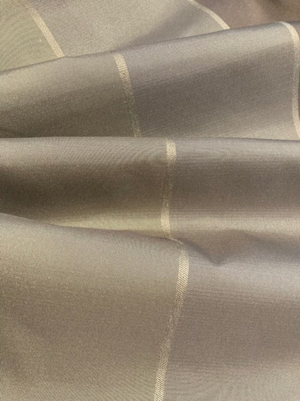 Autumn Coloured Stripes Running Across the Fabric - Taffeta