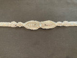 Crystal Waistline Narrow Applique, sold as pieces of 74cm length.