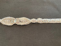 Crystal Waistline Narrow Applique, sold as pieces of 74cm length.