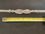 Crystal Waistline Narrow Applique, sold as pieces of 74cm length.