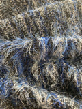 Blue/Black Knitted Long Hair Soft Handle