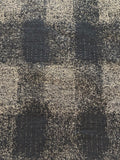 Grey/Black Mottled Check on Textured Weave