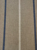 Blue/Ivory Herringbone Stripe on Dark Beige Herringbone, Heavy Furnishing with FR finish