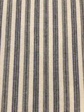 Black & Blue Colour Woven Stripe - Running along the Fabric