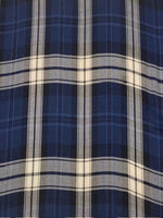 Navy/White Tartan Check Soft Handle Shirting