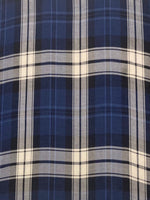 Navy/White Tartan Check Soft Handle Shirting