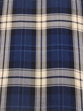 Navy/White Tartan Check Soft Handle Shirting