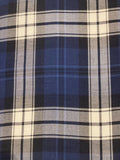 Navy/White Tartan Check Soft Handle Shirting