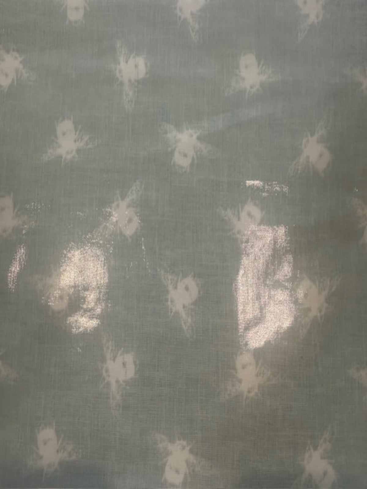 Bumble Bee on Duck Egg PVC Coated Cotton