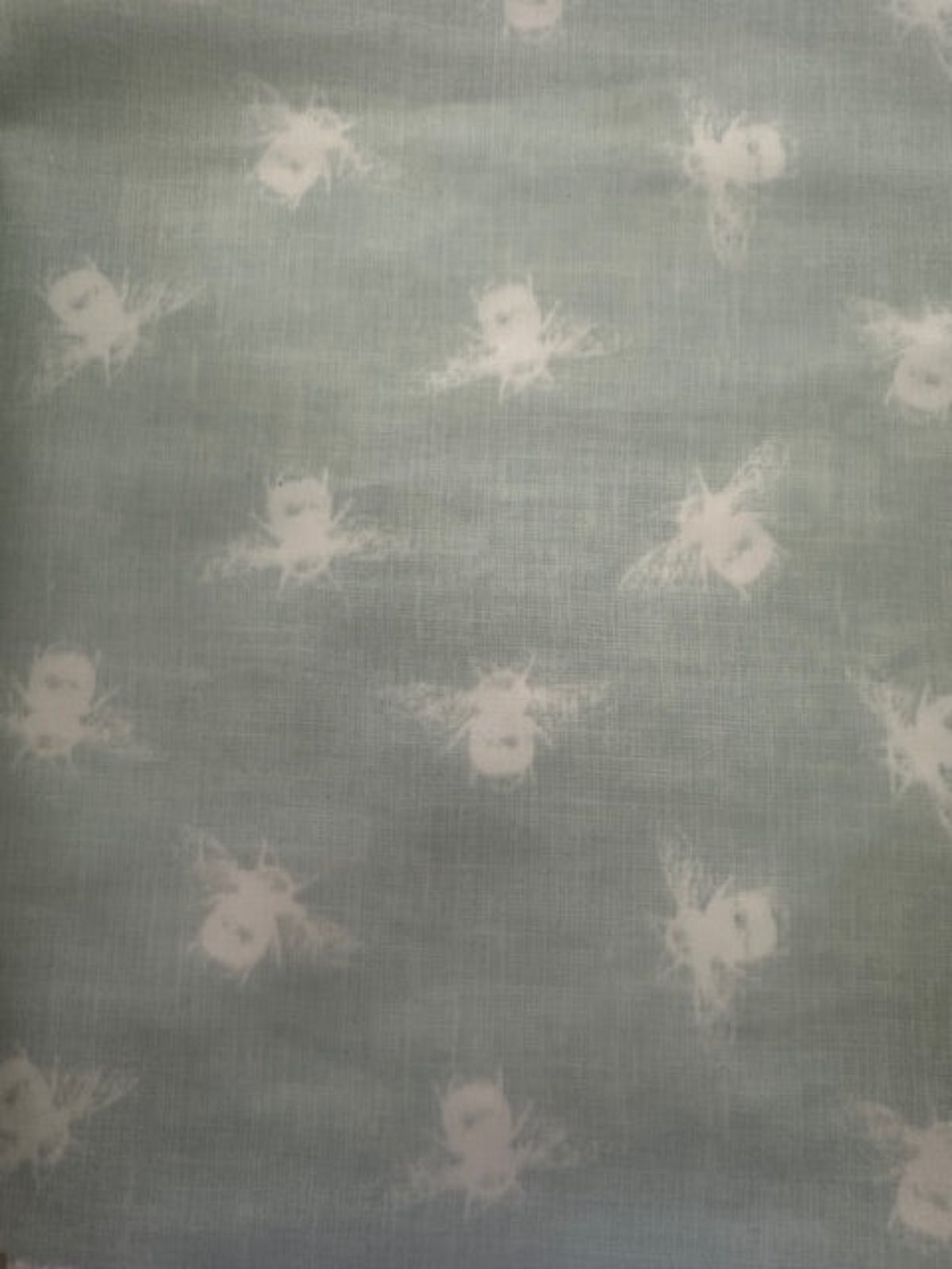 Bumble Bee on Duck Egg PVC Coated Cotton