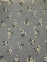 Ditsy Floral on Sky Blue Poly/Cotton